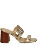 Michael Michael Kors logo-patch leather sandals - Gold