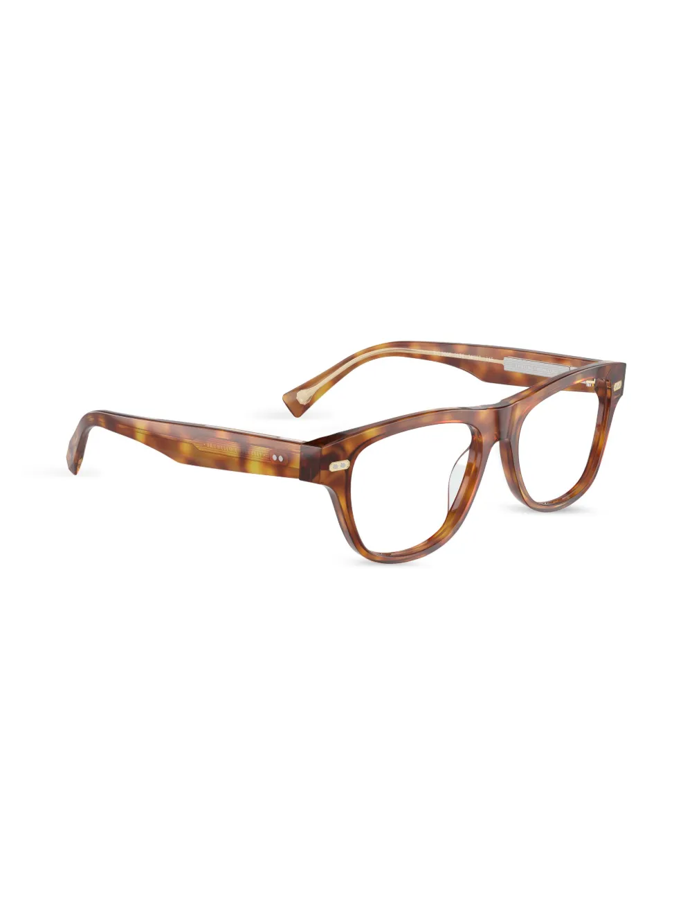 Brunello Cucinelli BC3005 bril met rechthoekig montuur Groen