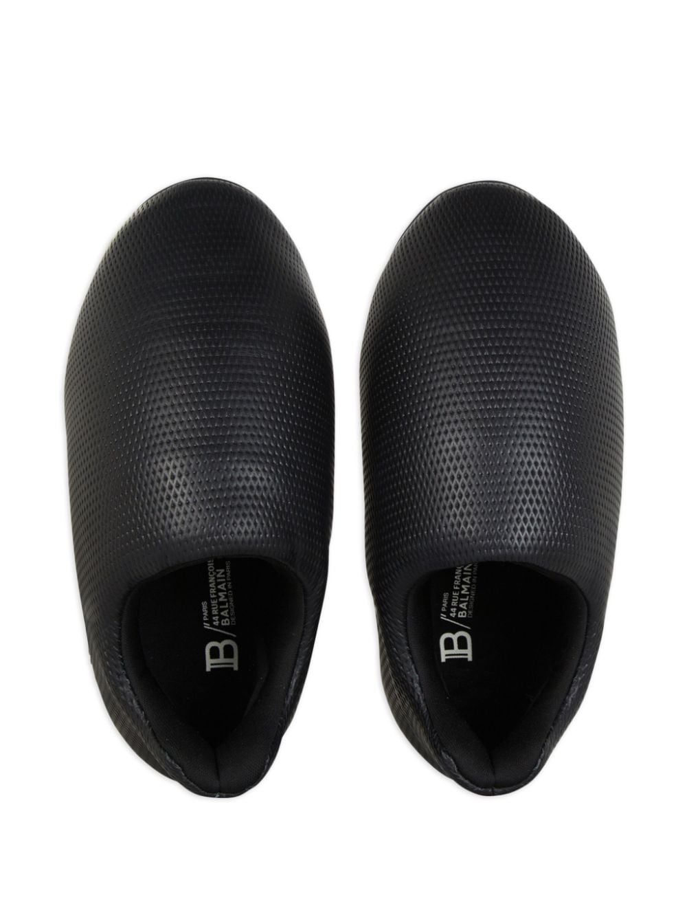 Shop Balmain B-cloud Leather Sneakers In Black
