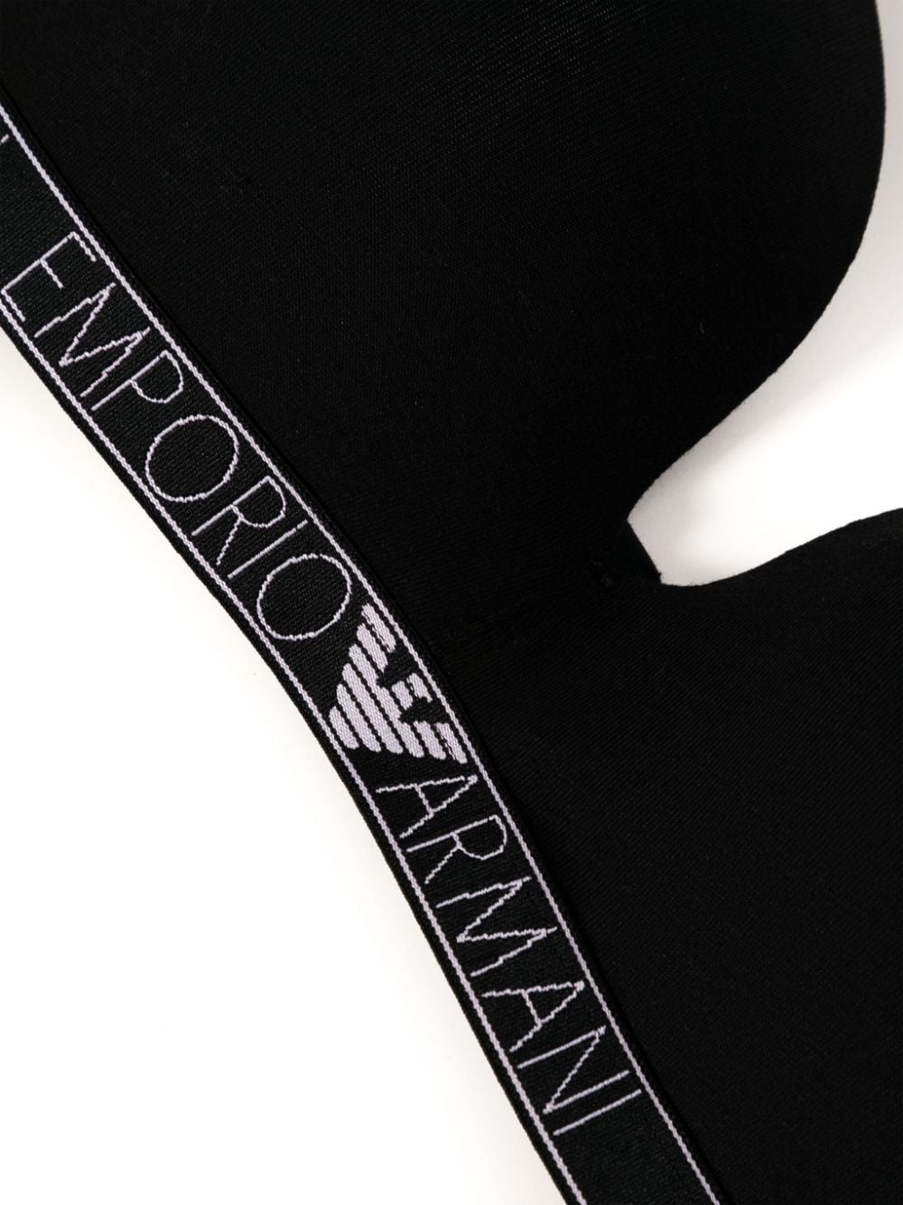 Shop Emporio Armani Iconic Logo-underband Bra In Black