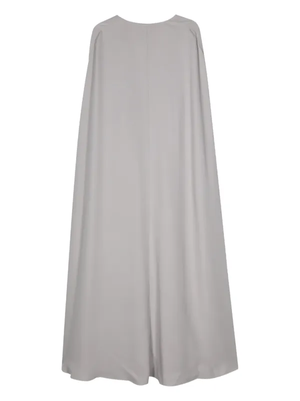 Valentino Garavani Cape-design Maxi Dress - Grey Valentino Garavani Cape-design Maxi Dress - Grey