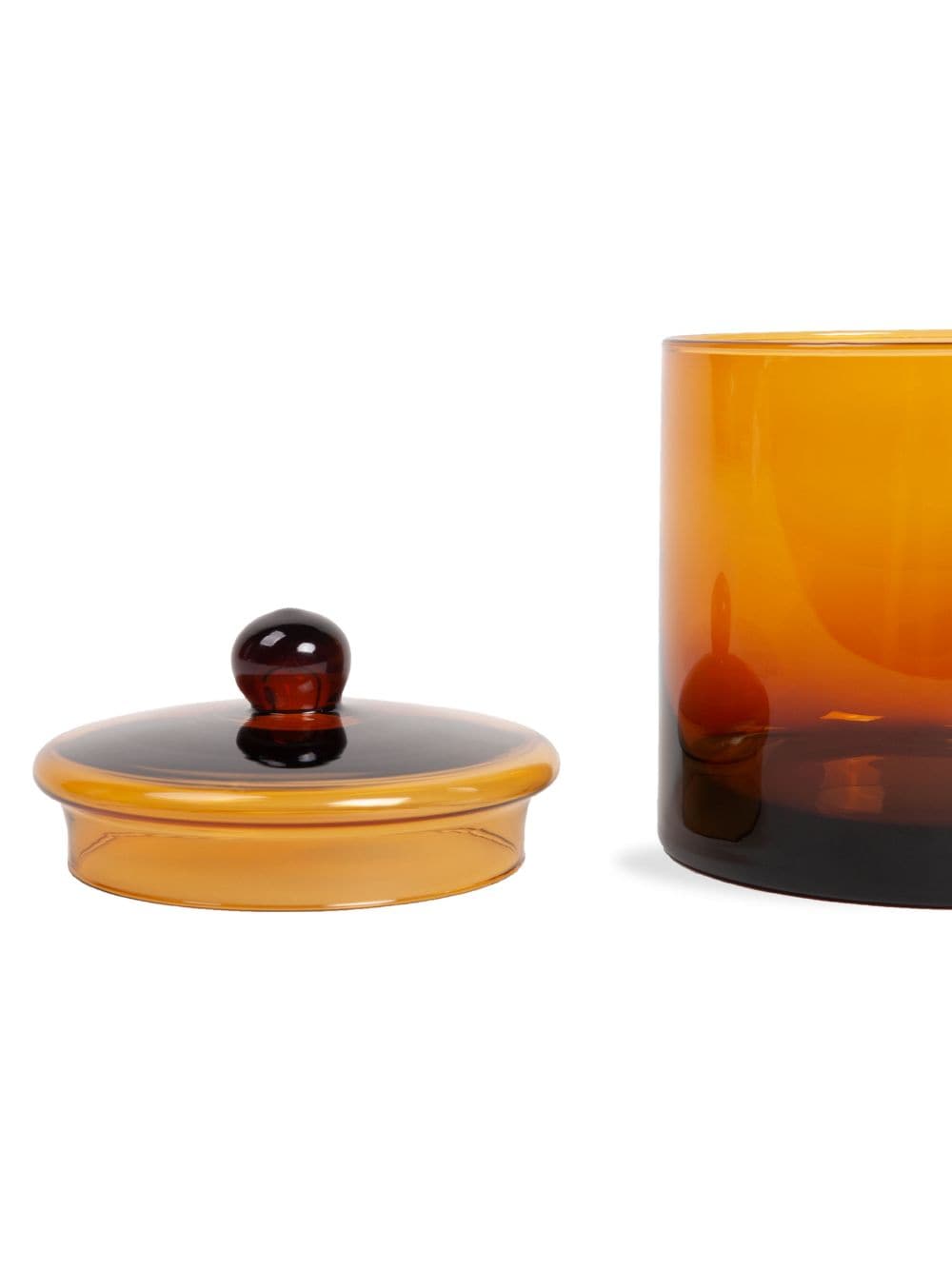 Shop Xlboom Medium Mika Glass Container (10cm X 16cm) In Orange
