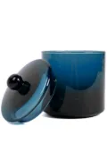 XLBoom medium Mika glass container (10cm x 16cm) - Blue