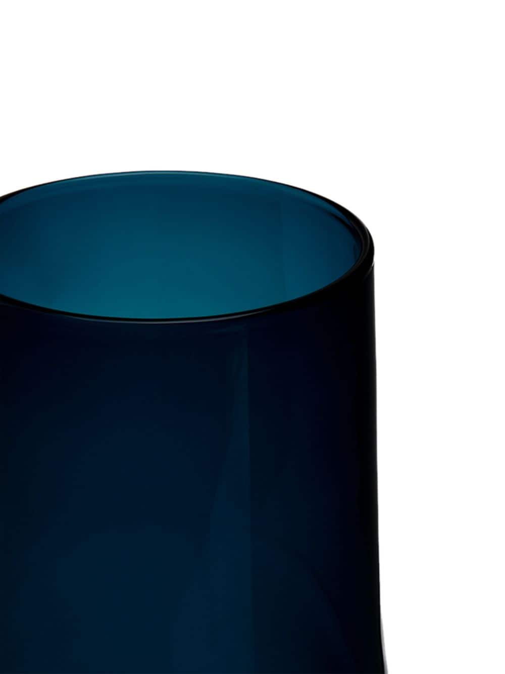 Shop Xlboom Large Spinn Glass Vase (31cm X 24cm) In Blue