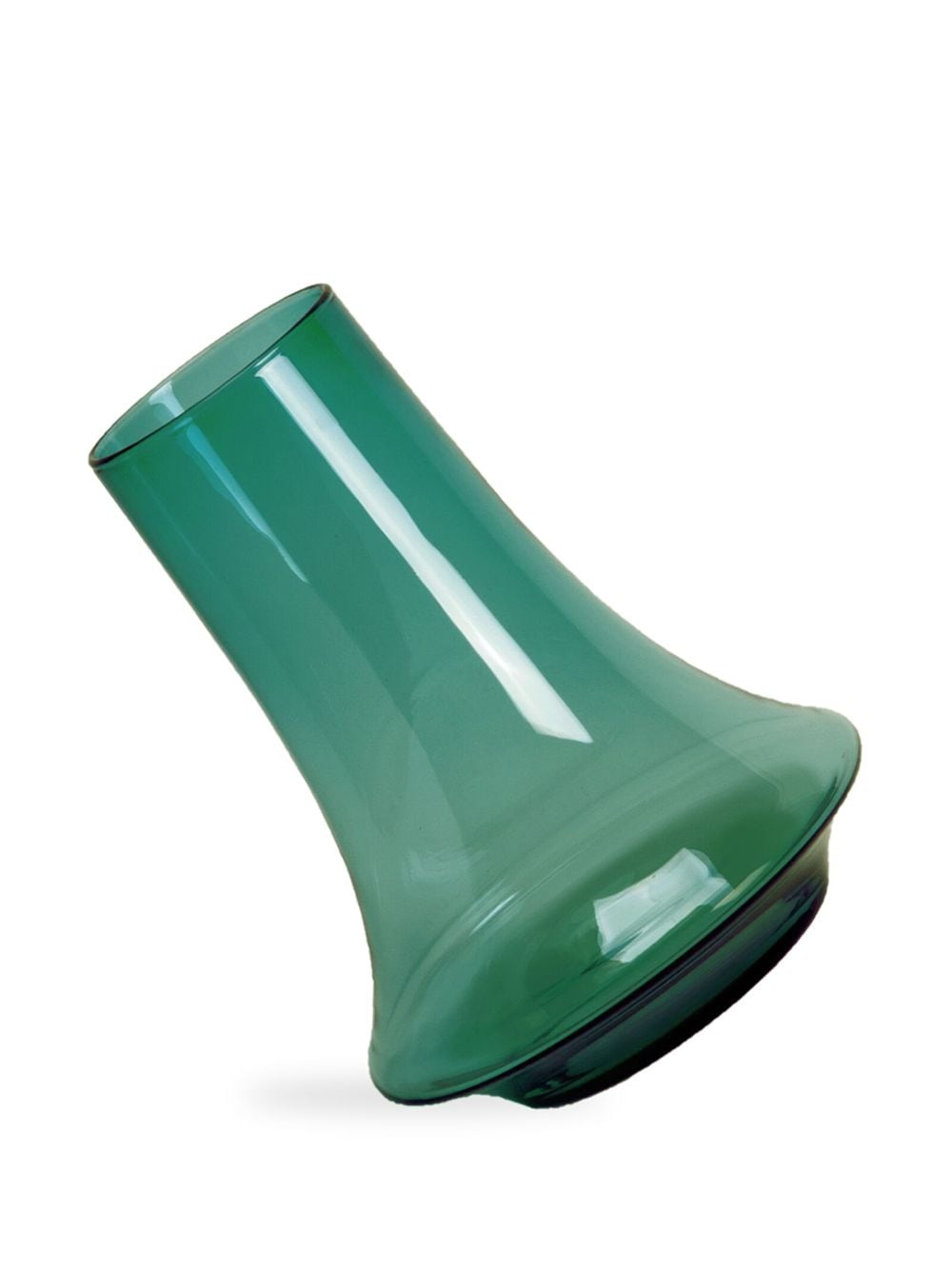 Shop Xlboom Medium Spinn Glass Vase (25cm) In Green