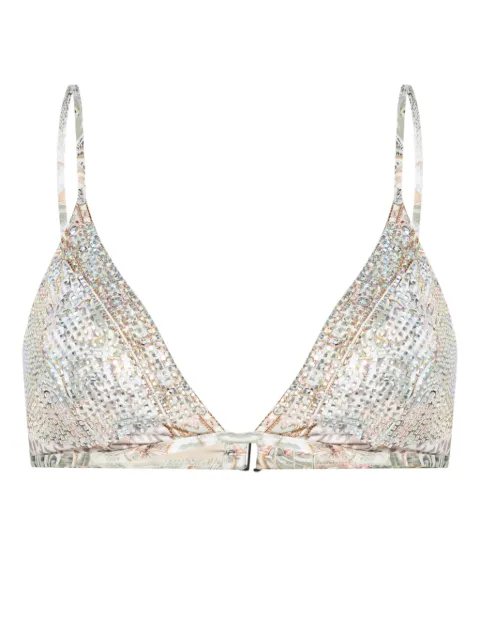 Camilla Tower Tales crystal-embellished bikini top