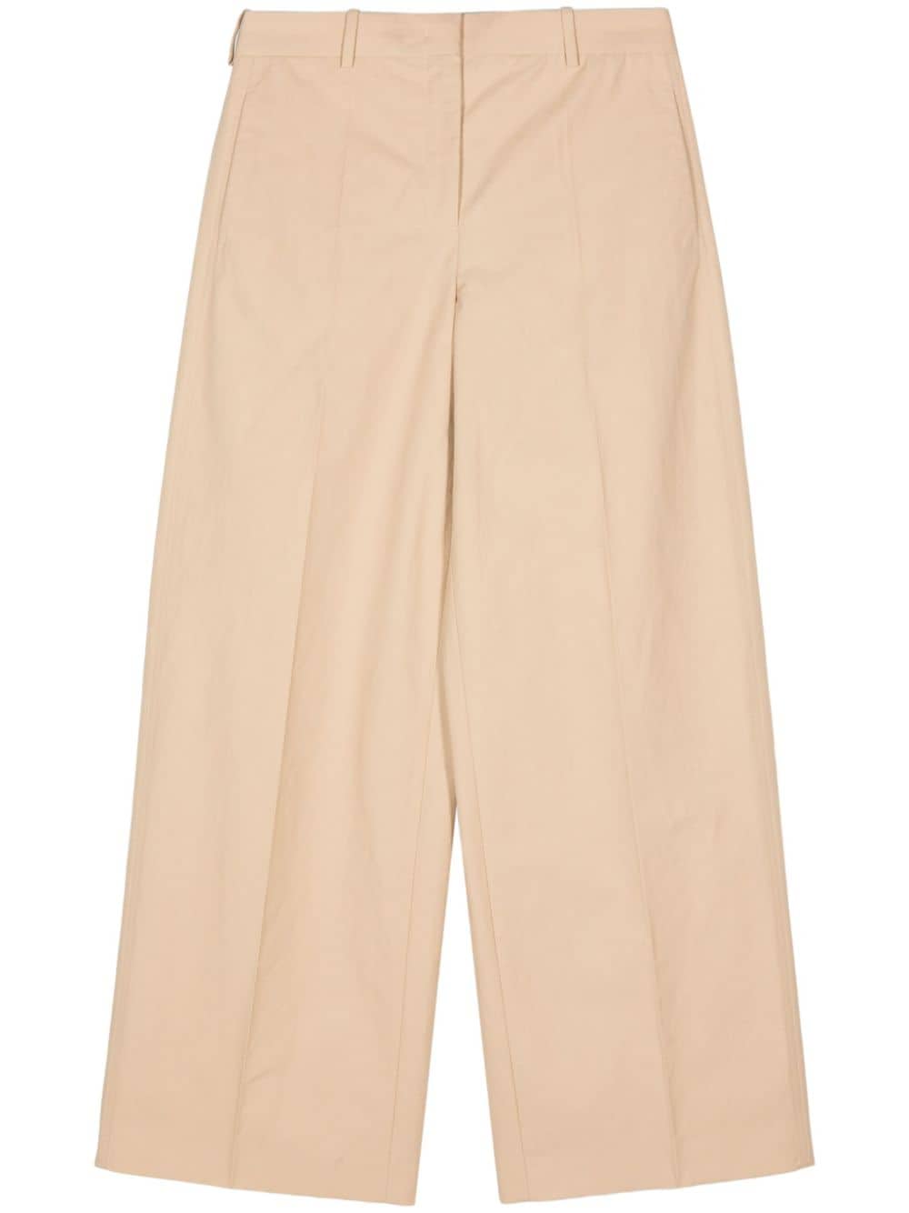 Jil Sander Low-rise Straight Trousers In Brown