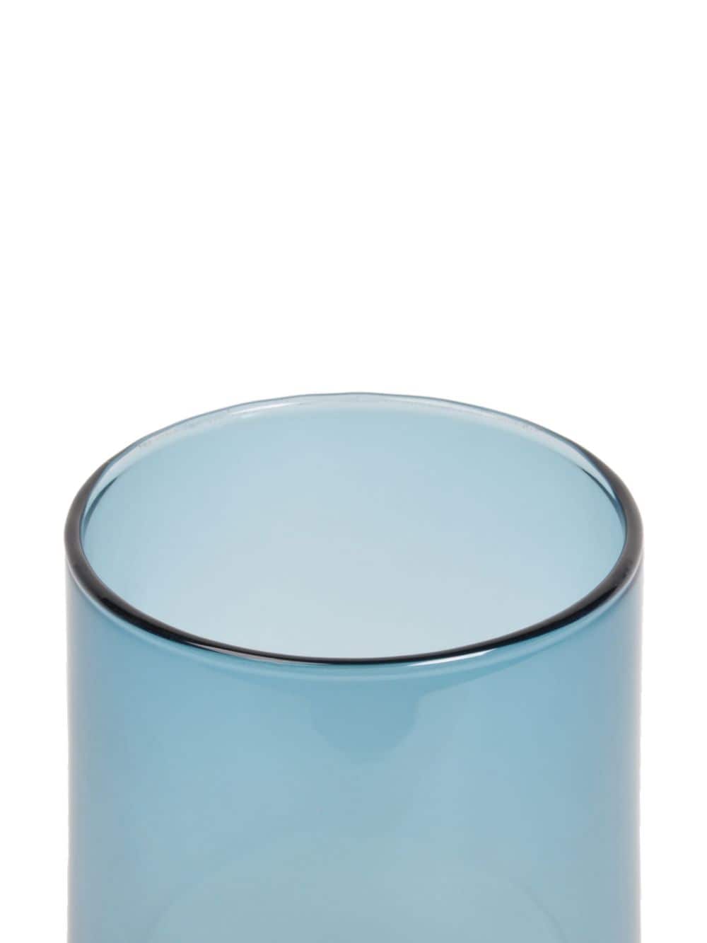 Shop Xlboom Medium Spinn Glass Vase (25cm) In Blue