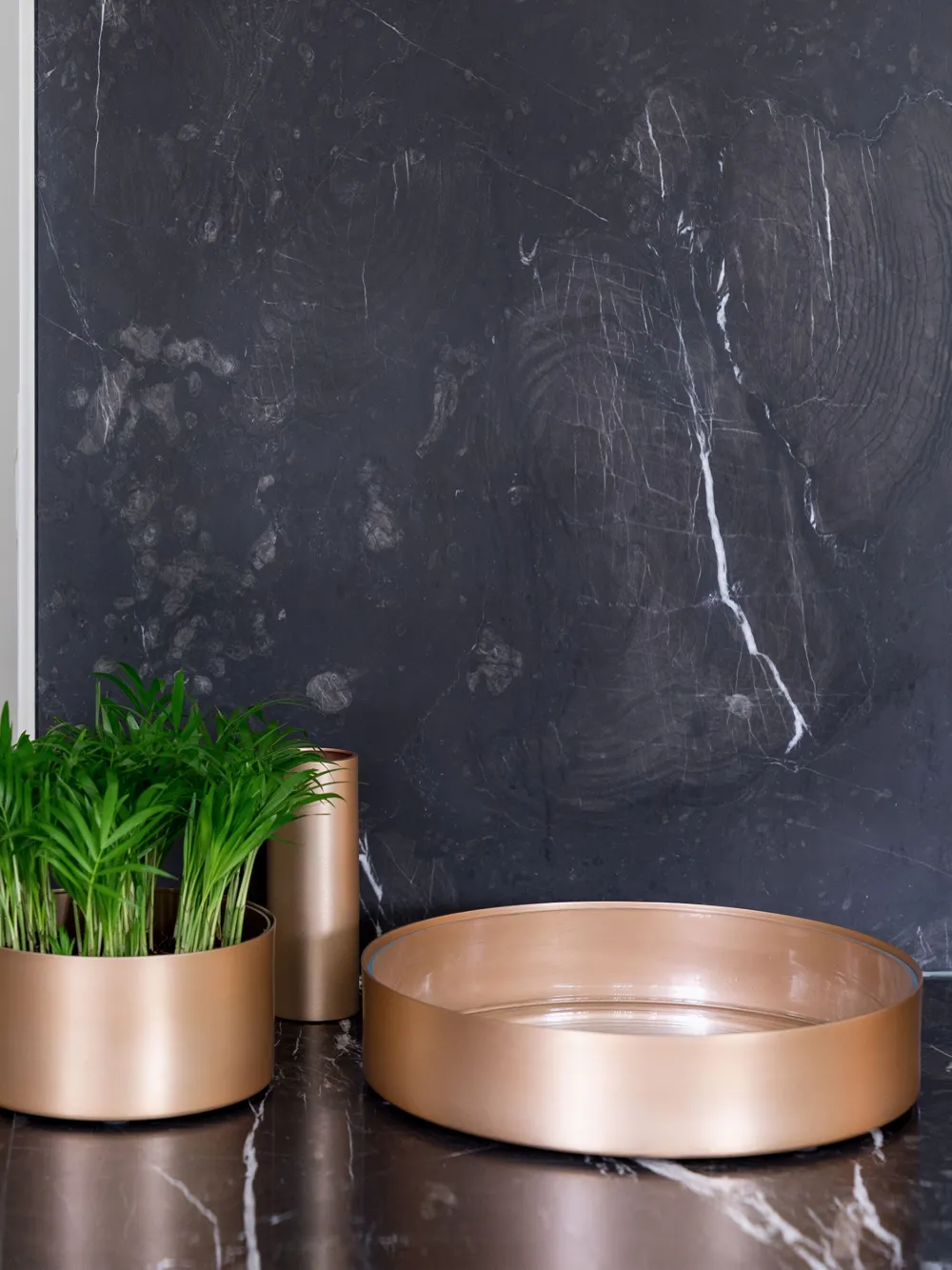 Xlboom Large Noella Aluminium Vessel (6.5cm X 30cm) In Gold
