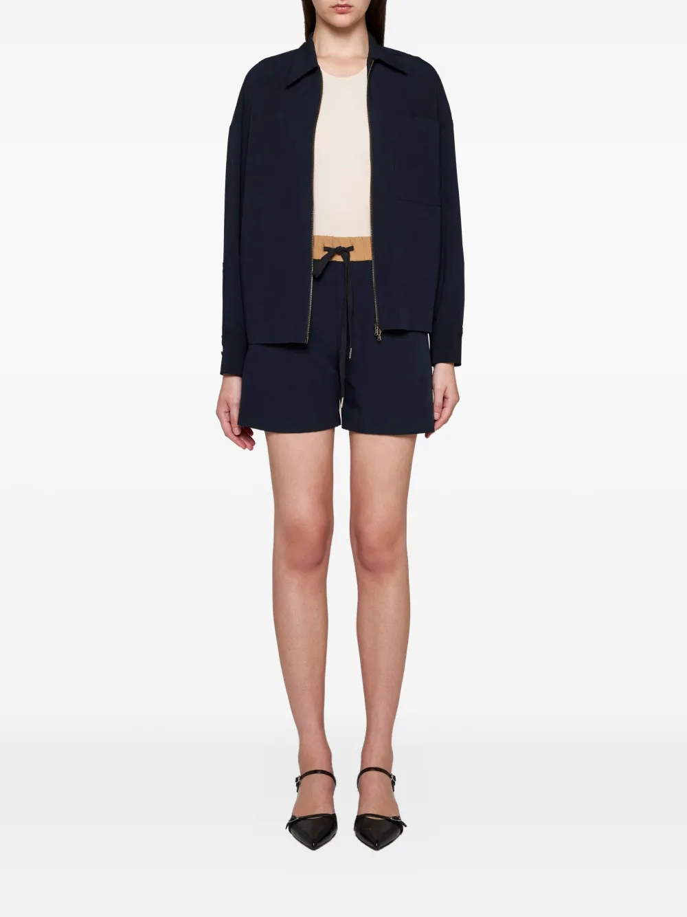 Blanca Vita zip-up silk jacket | Varsity Jackets | Image 2