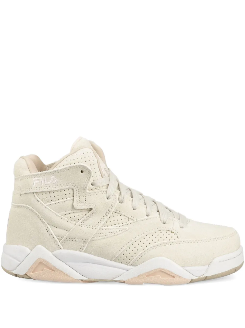 Fila High-top geperforeerde sneakers Beige