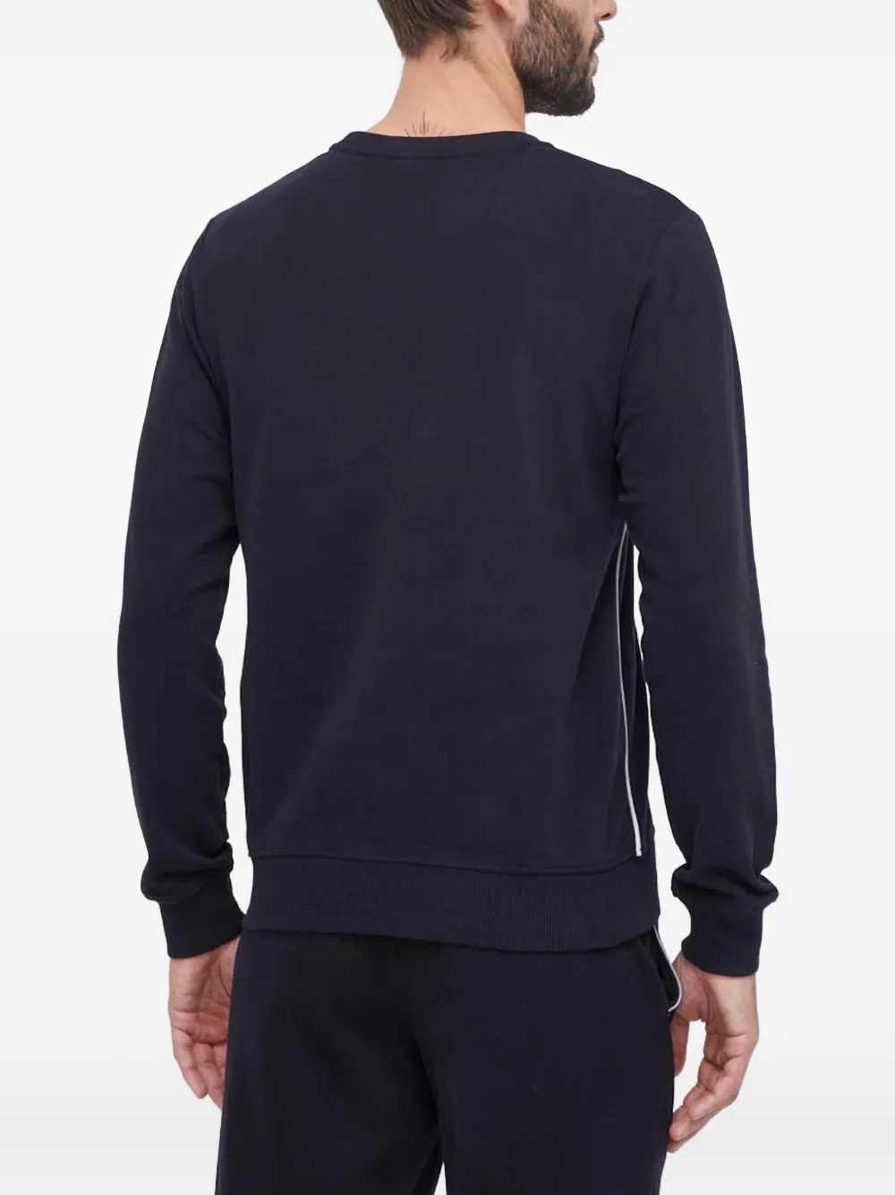 Emporio Armani Logo Crew Neck Sweatshirt In Black