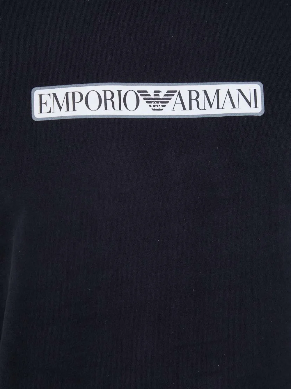 Emporio Armani Logo Crew Neck Sweatshirt In Black