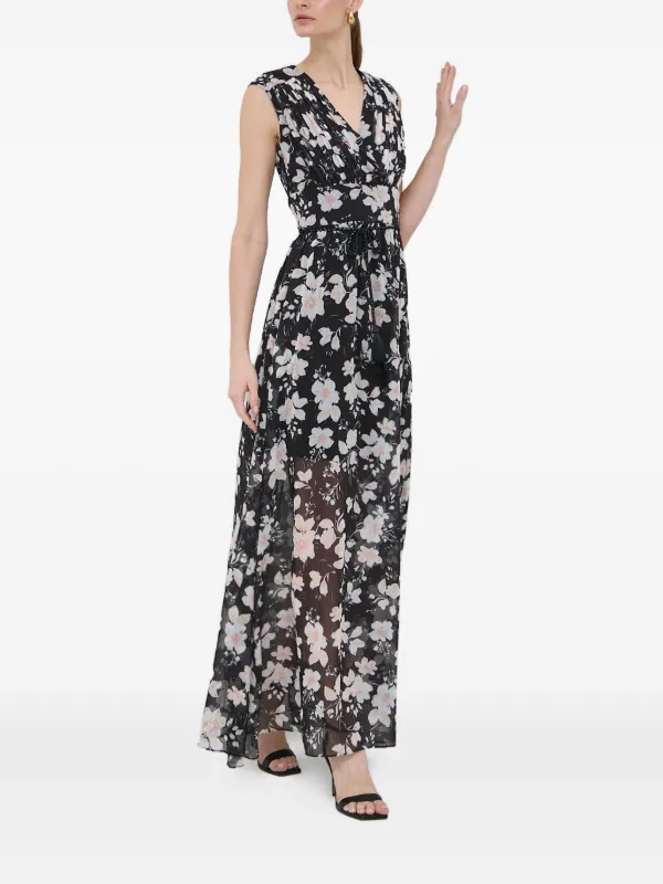 GUESS USA Vestido Con Estampado Floral Negro FARFETCH CO