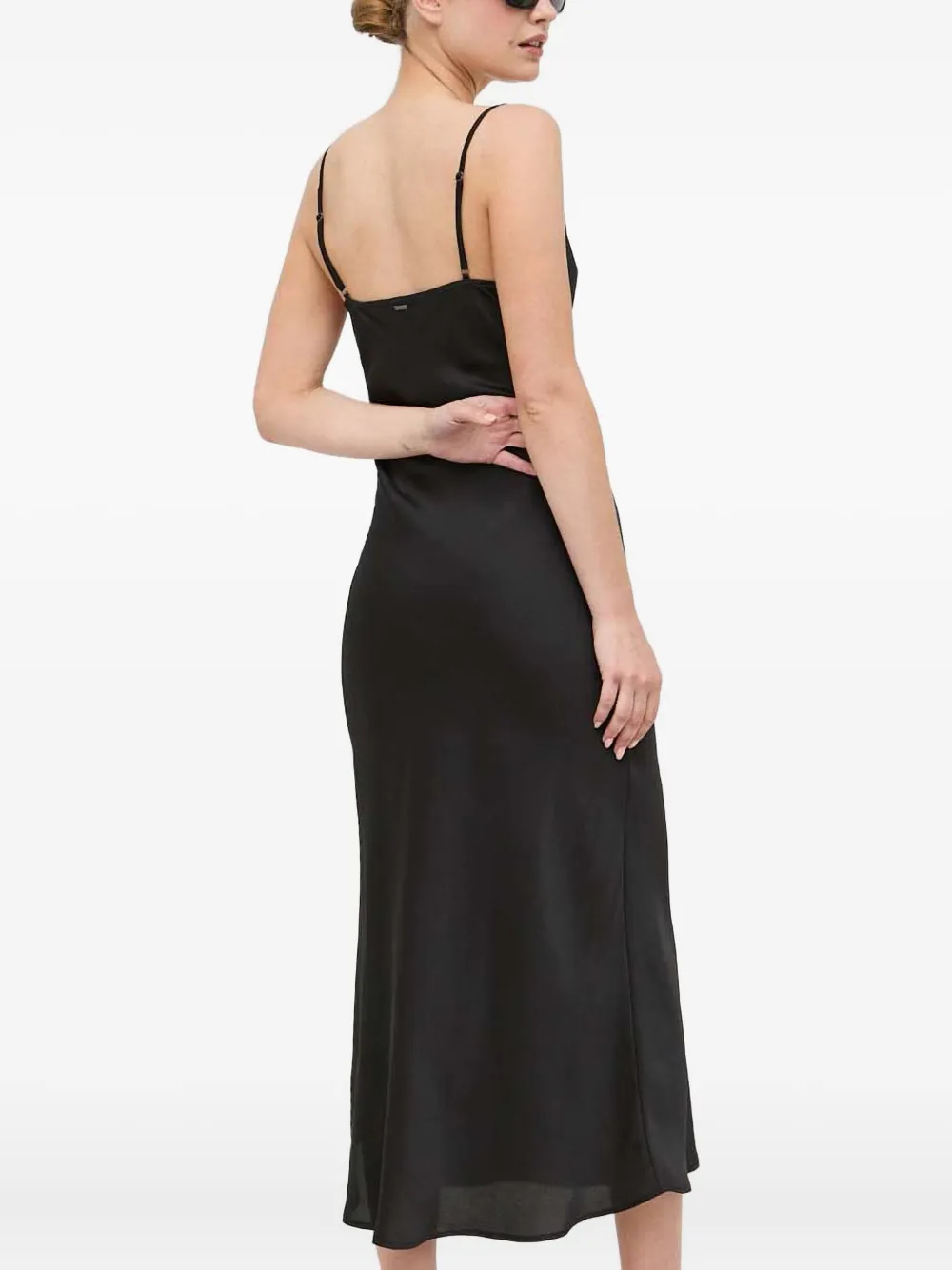 Guess Usa Cowl Neck Slip Dress In Black