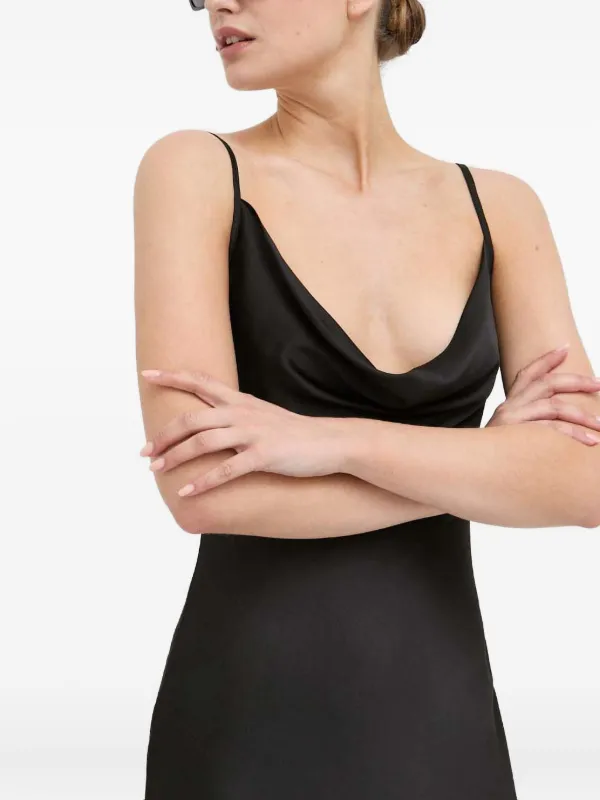 guess satin slip dress Guess Womens Lace Trim Slip Dress, Black, 10