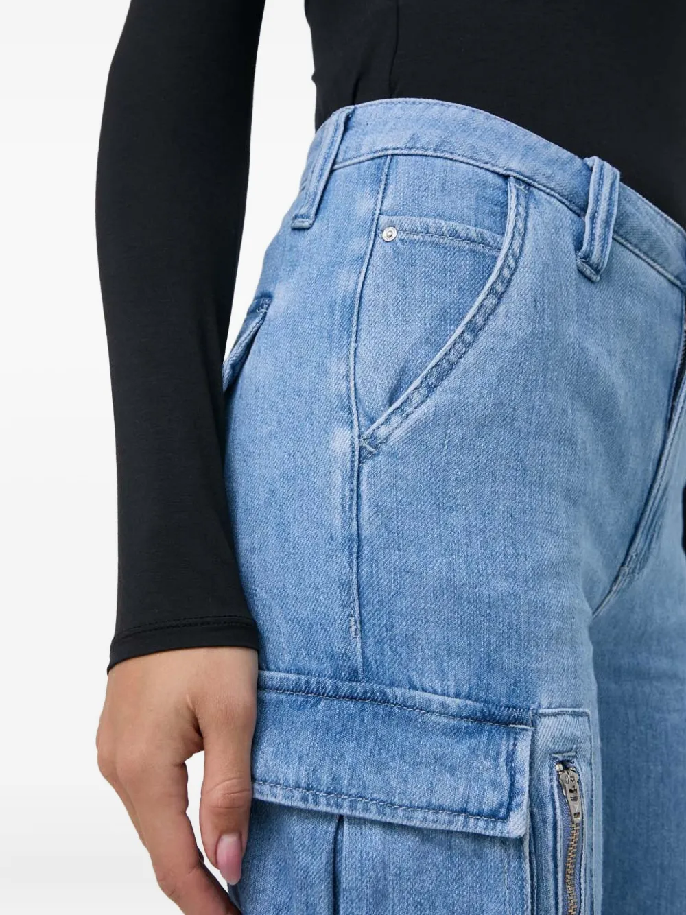 GUESS USA Jeans met cargo zak Blauw