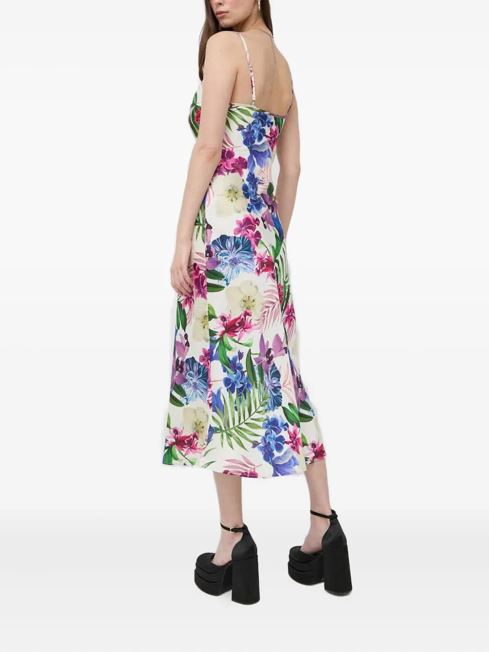 GUESS USA Jurk met bloemenprint Wit