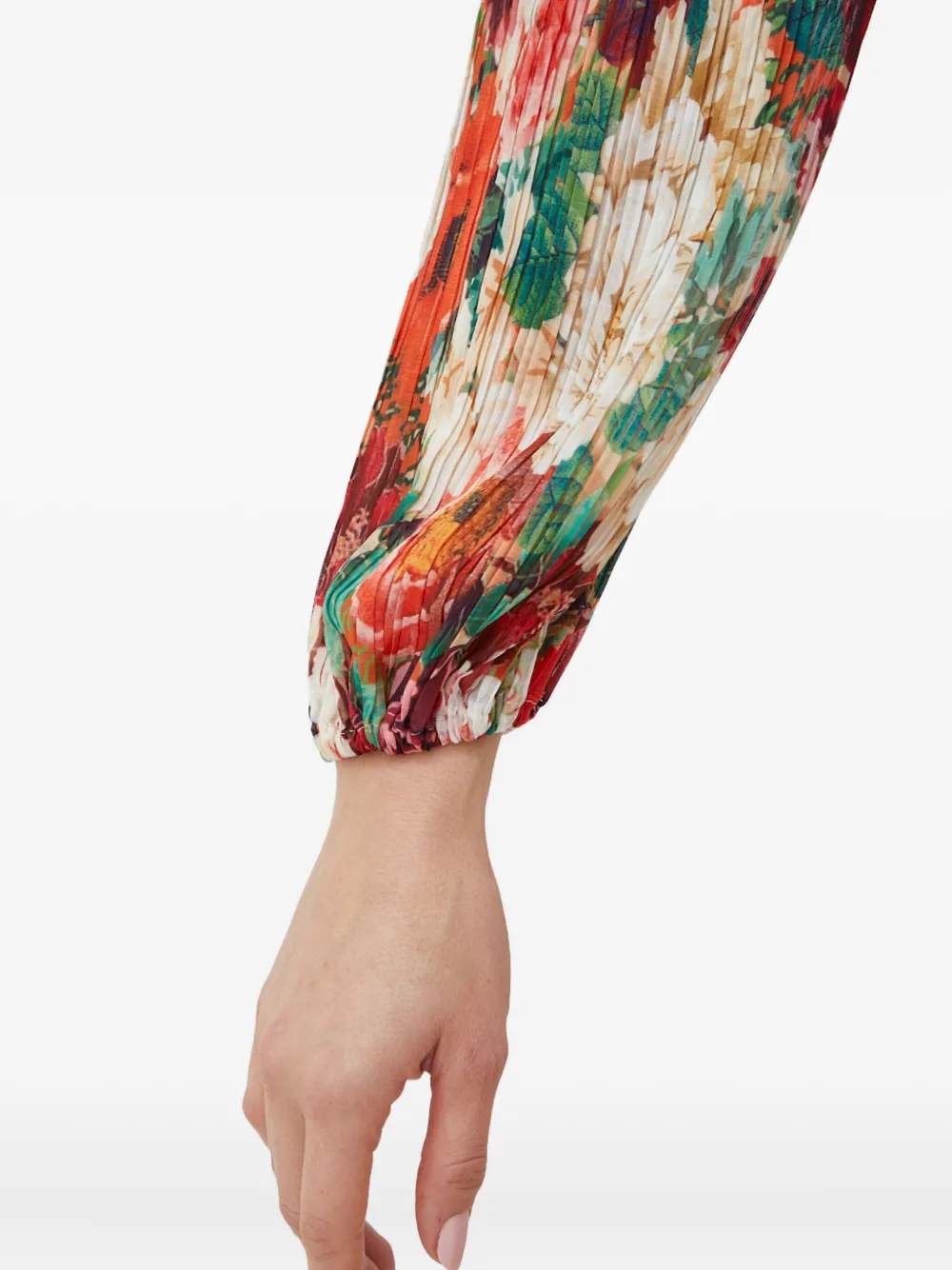 Guess Usa Floral Long-sleeve Dress In Multi