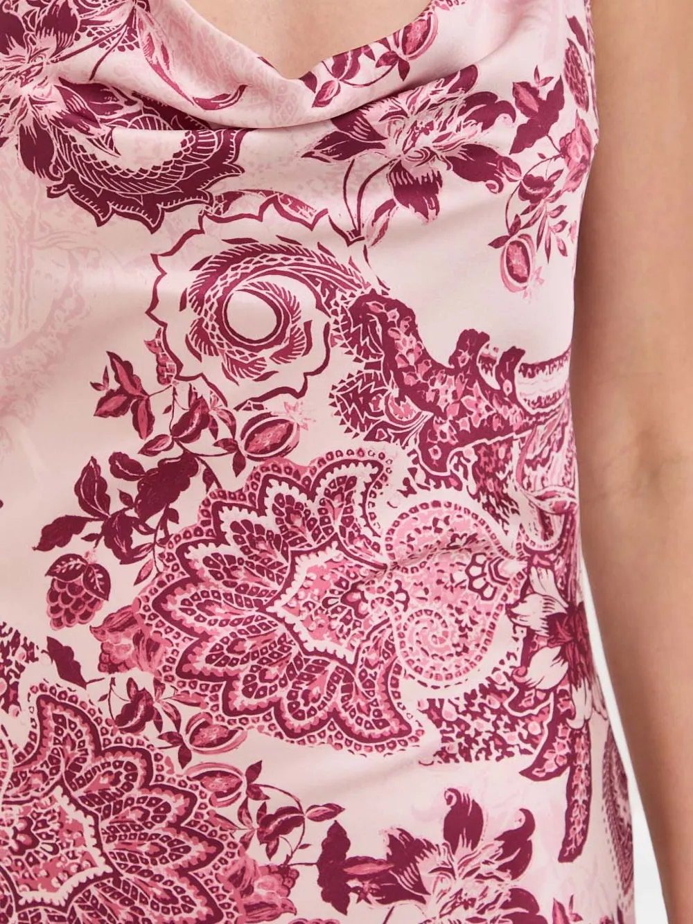 GUESS USA Jurk met col en bloemenprint Roze