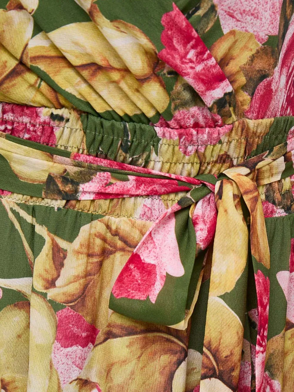 Guess Usa Floral Tie Dress In Multi