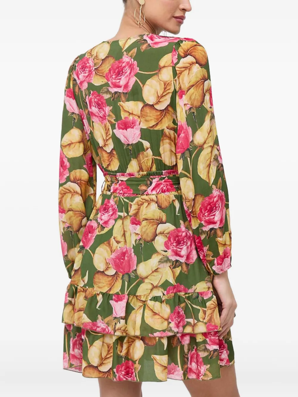 Guess Usa Floral Tie Dress In Multi