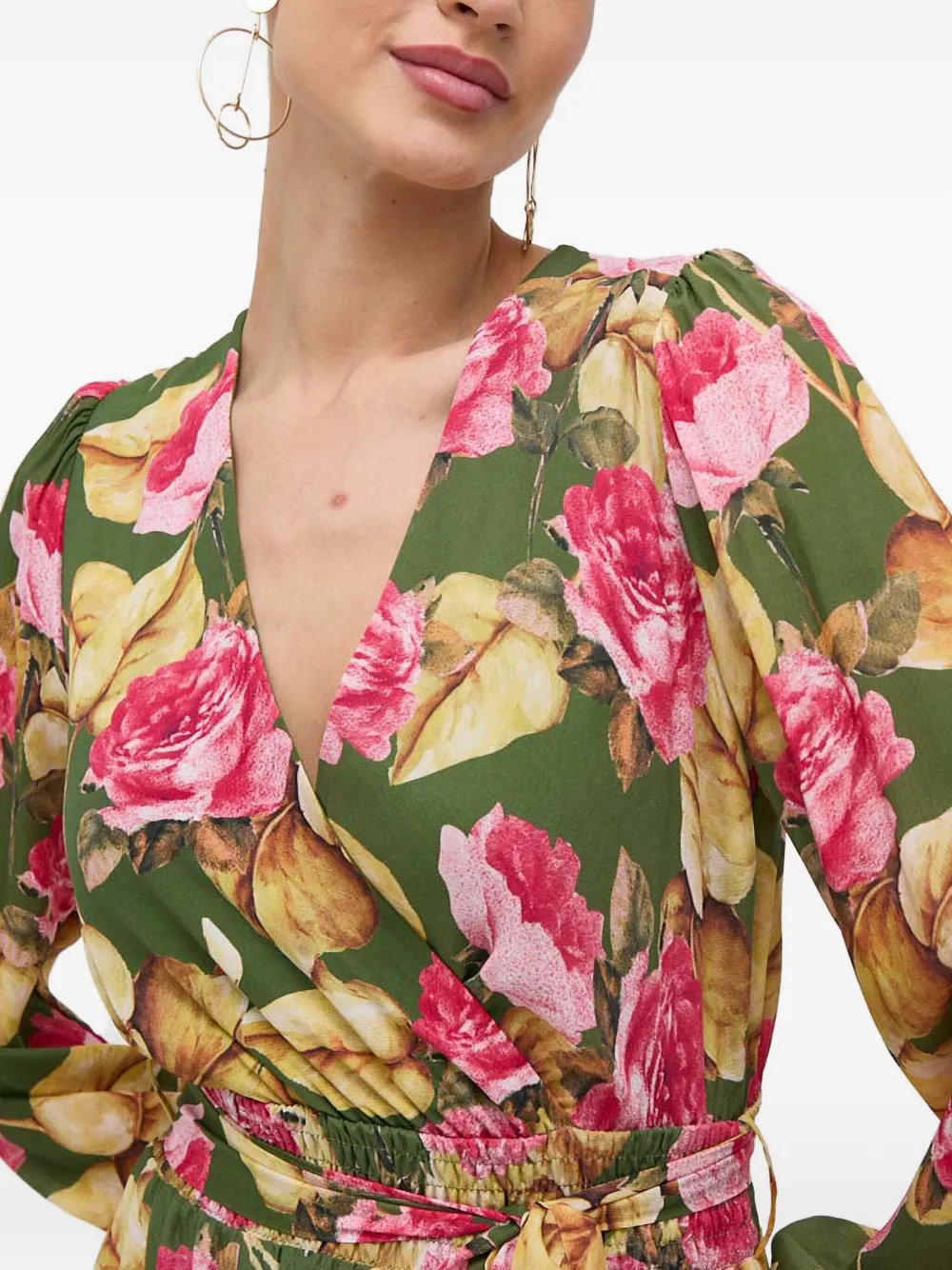 Guess Usa Floral Tie Dress In Multi