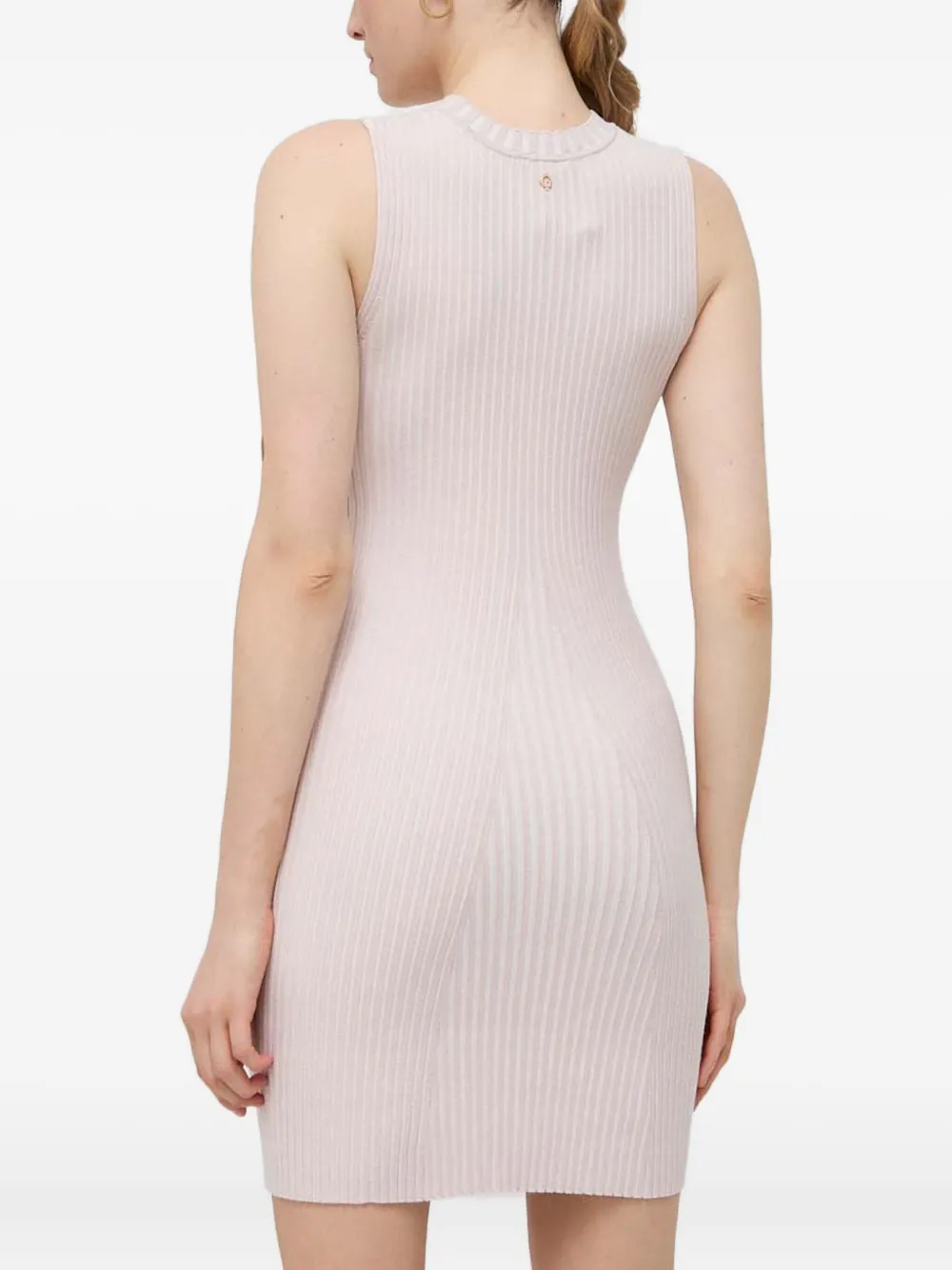 Guess Usa Ribbed Appliqué Dress In Pink