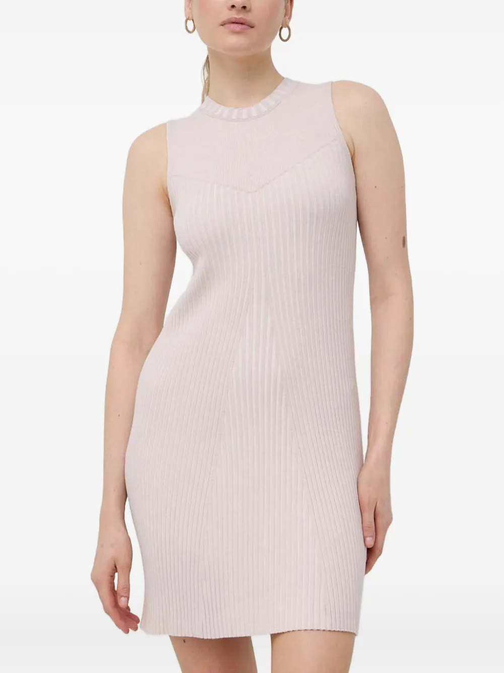 Guess Usa Ribbed Appliqué Dress In Pink