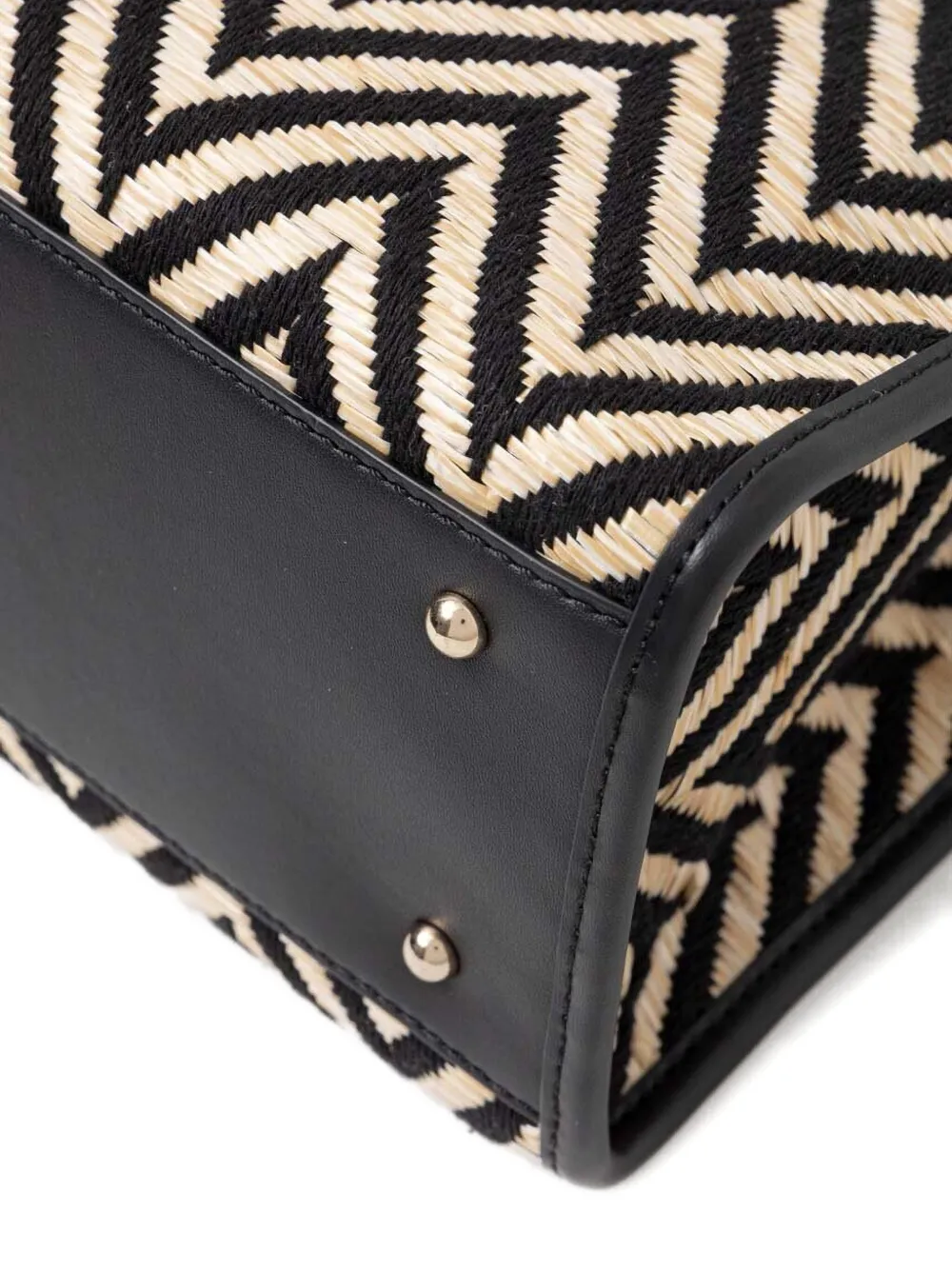 GUESS USA Tas met chevron streep en handgreep Zwart