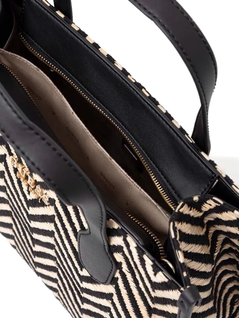 GUESS USA Tas met chevron streep en handgreep Zwart