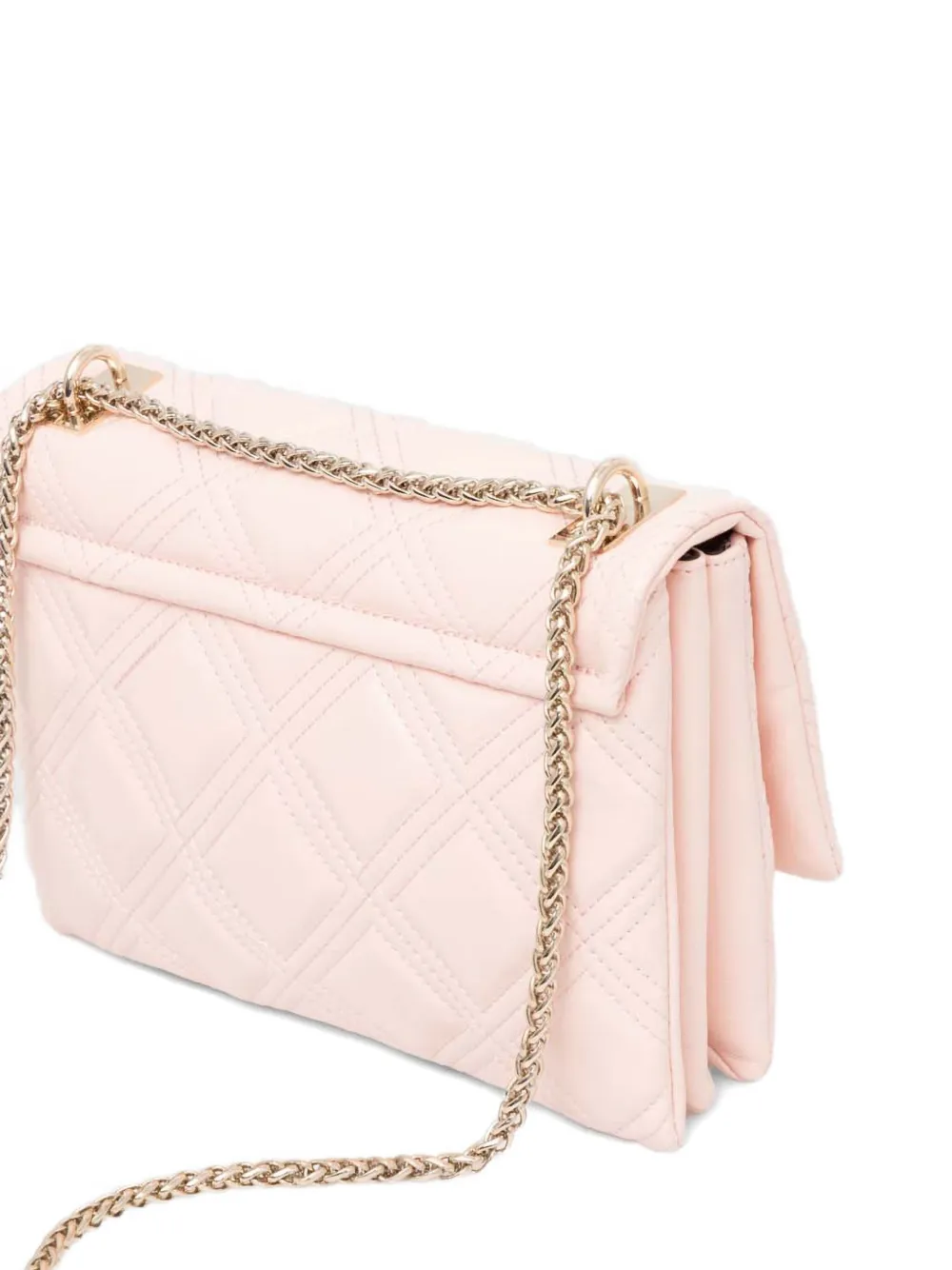 Guess Usa Logo-plaque Shoulder Bag In Pink
