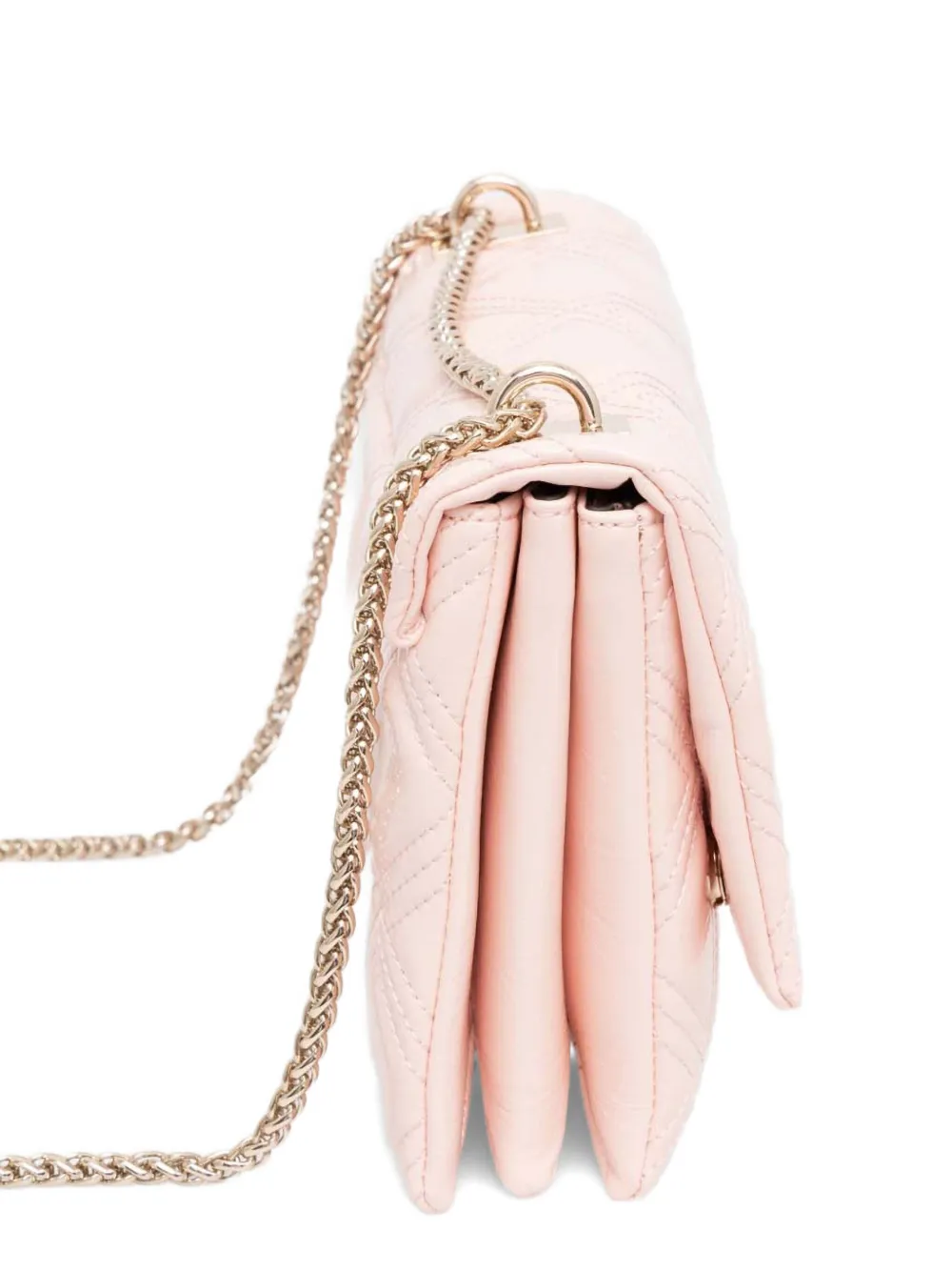 Guess Usa Logo-plaque Shoulder Bag In Pink