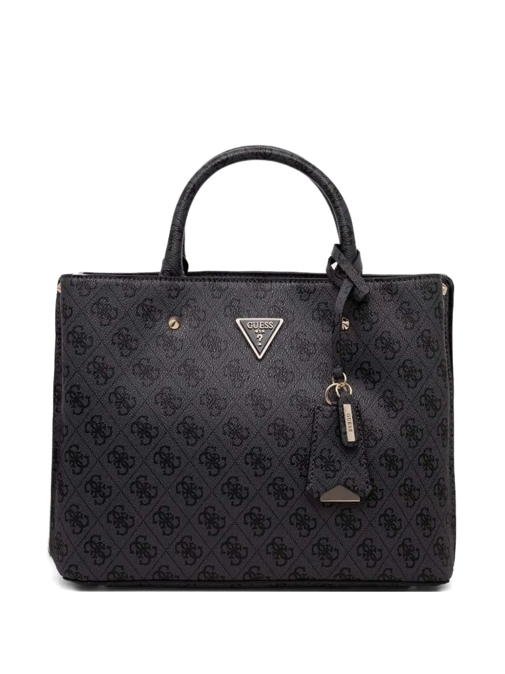 GUESS USA triangle-logo tote bag - ブラック GUESS USA triangle-logo tote bag - ブラック