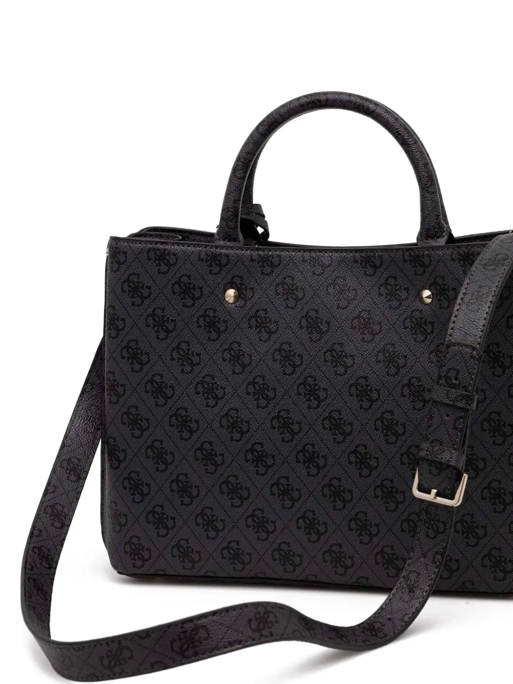 GUESS USA triangle-logo tote bag Zwart