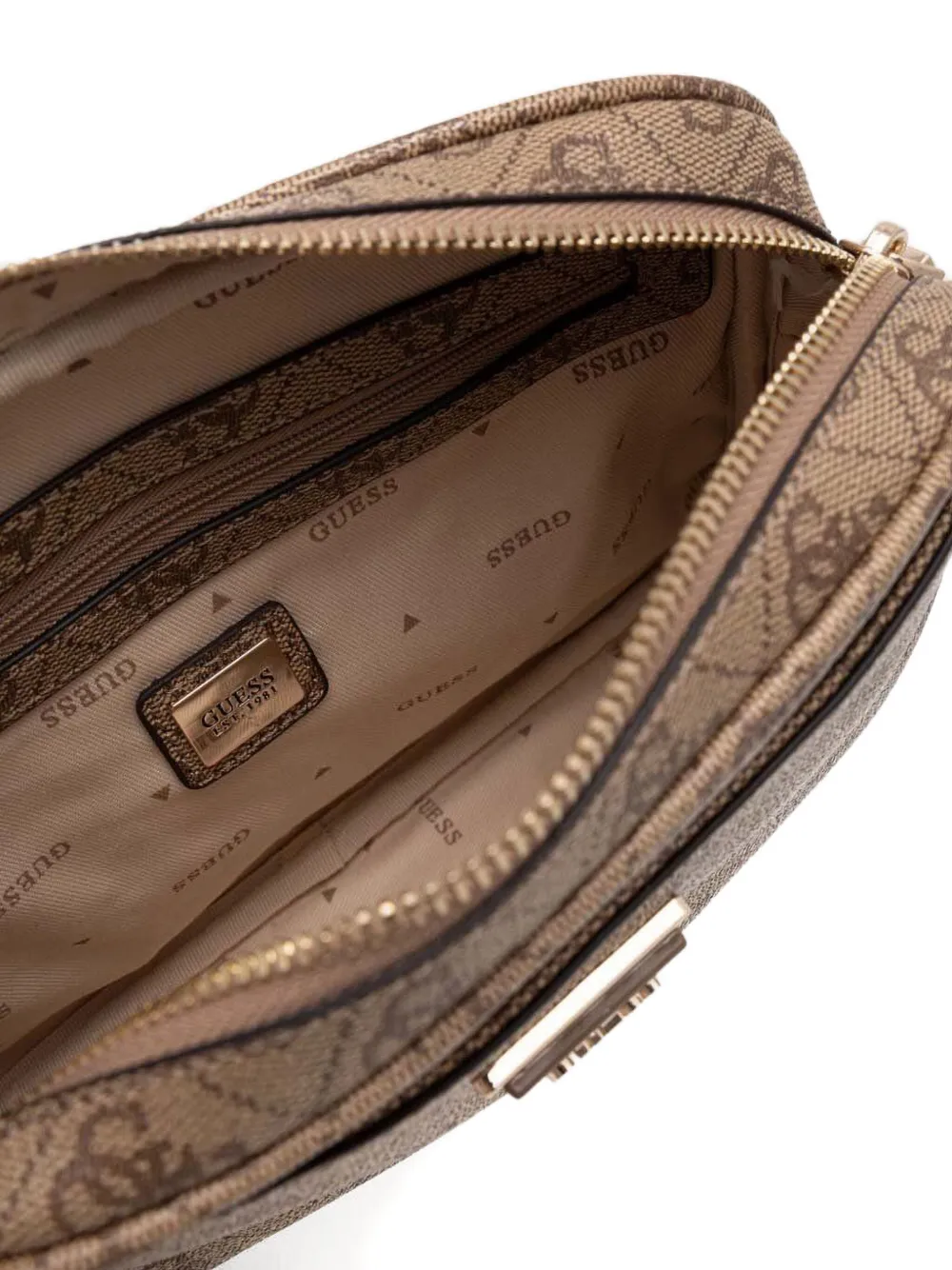 GUESS USA Meridian crossbodytas Bruin