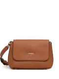 GUESS USA Meridian logo-plaque leather cross body bag - Brown