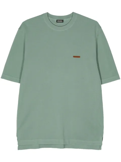 Zegna t-shirt à détails de rayures