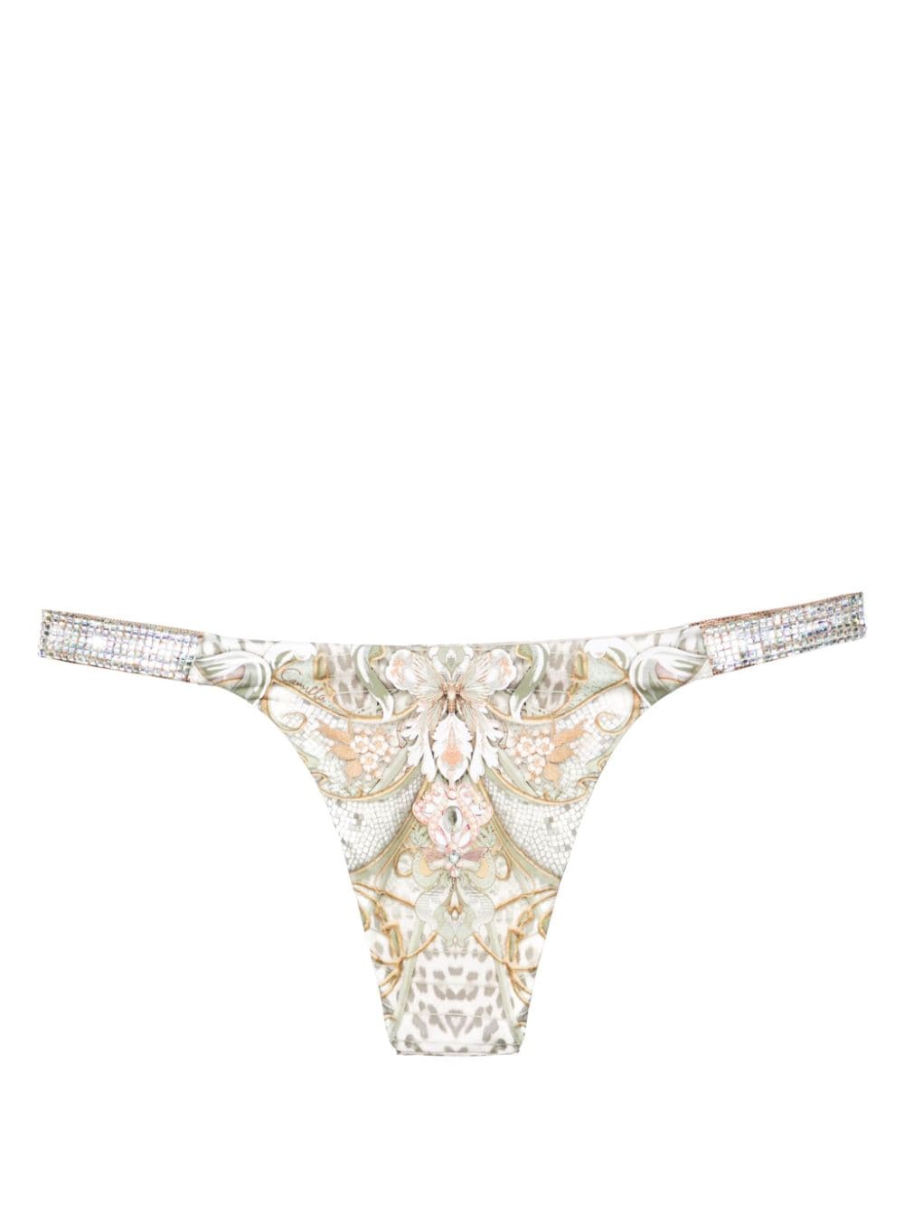 Shop Camilla Tower Tales Bikini Bottoms In Neutrals