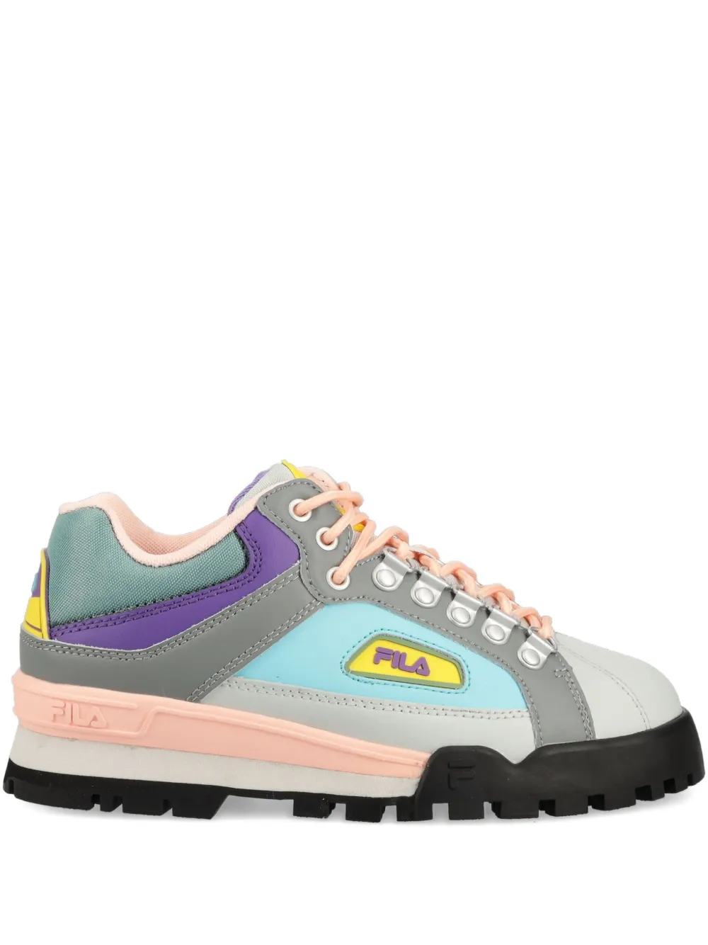 Fila Logo Lace-up Trainers In Multi