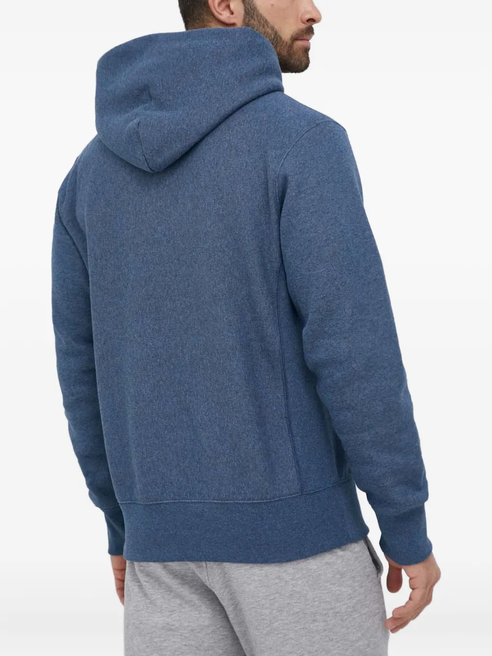 Champion Drawstring Hoodie In Blue