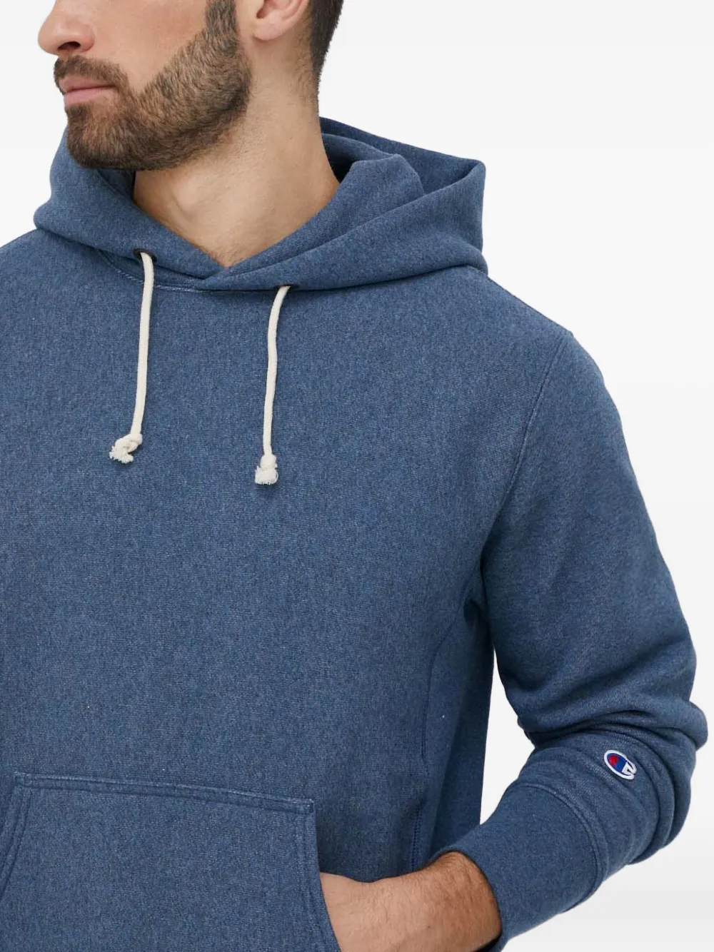 Champion Drawstring Hoodie In Blue