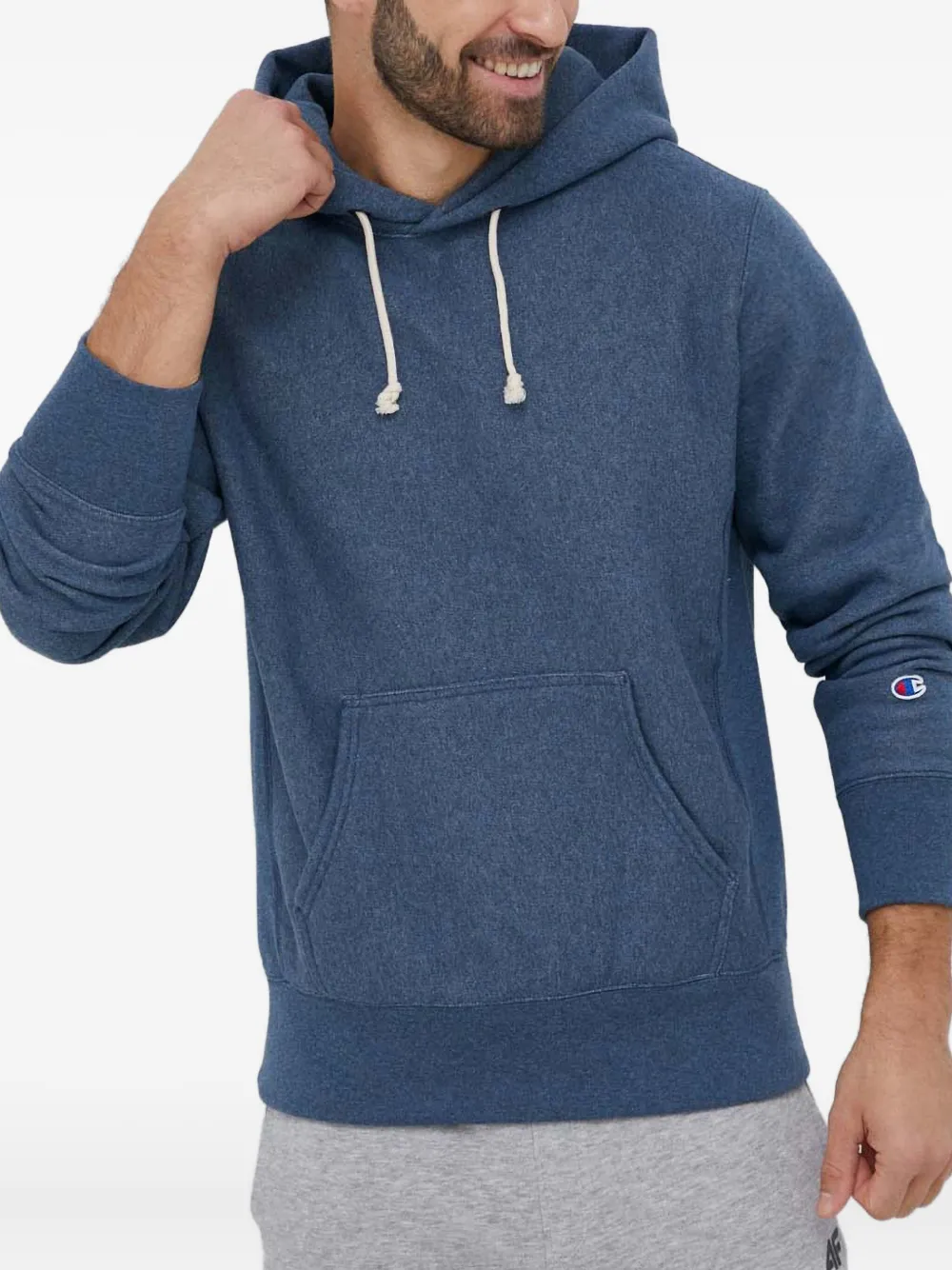 Champion Drawstring Hoodie In Blue