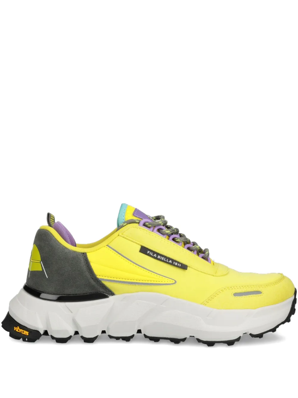 Fila logo patch trainers | Yellow | Image 1