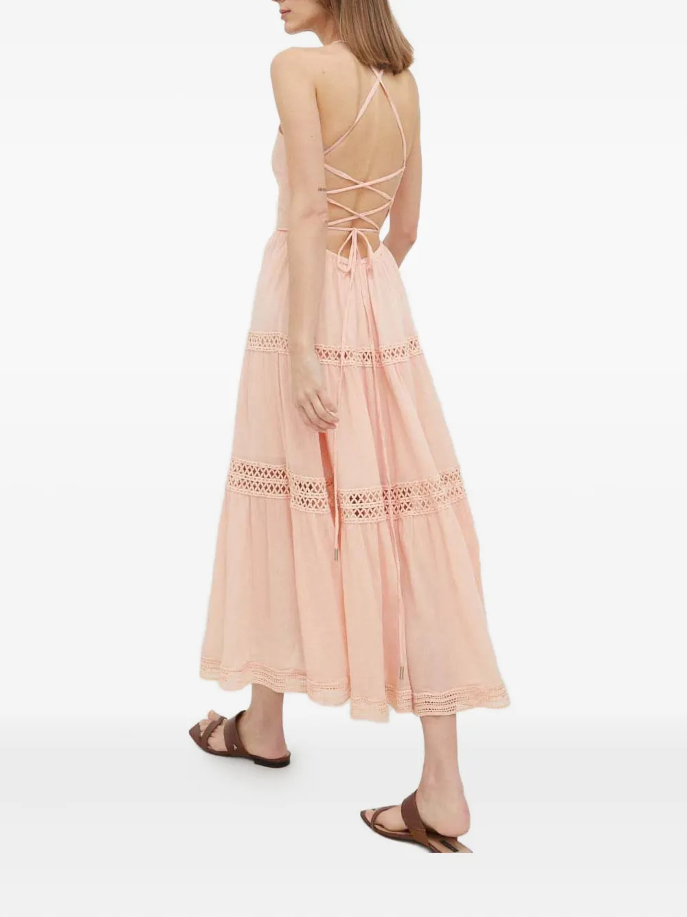 GUESS USA Jurk met kanten afwerking Roze