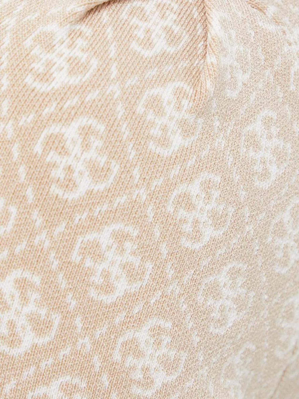 Guess Usa Patterned Short-sleeve Dress In Neutral