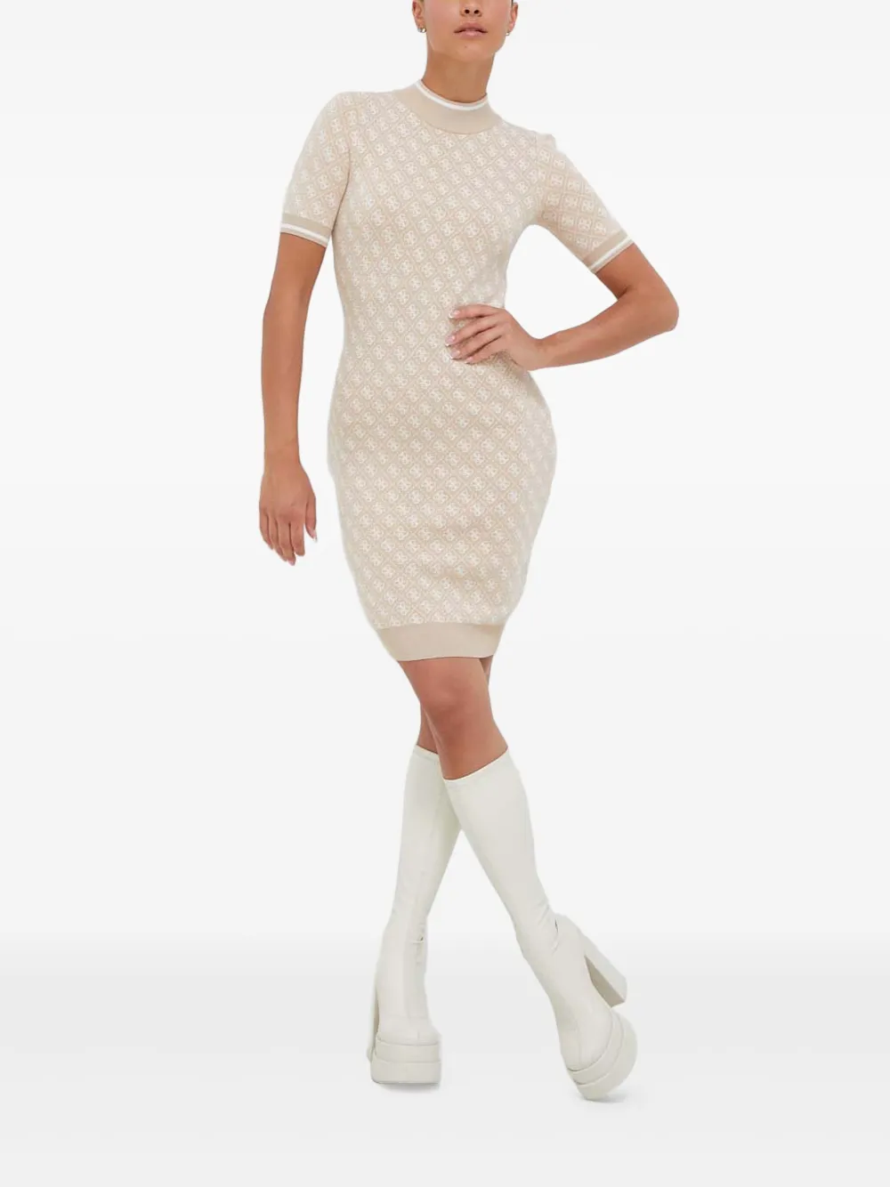 GUESS USA Jurk met korte mouwen - Beige