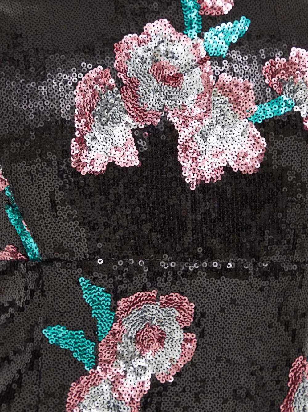 Guess Usa Sequin Floral Dress In Black