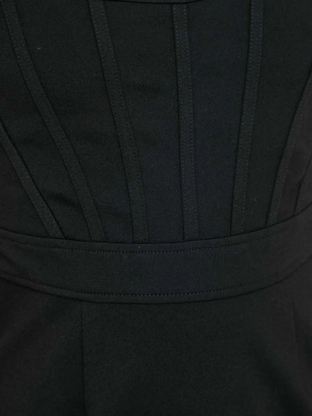 GUESS USA Jurk met vierkante hals en vlakken Zwart