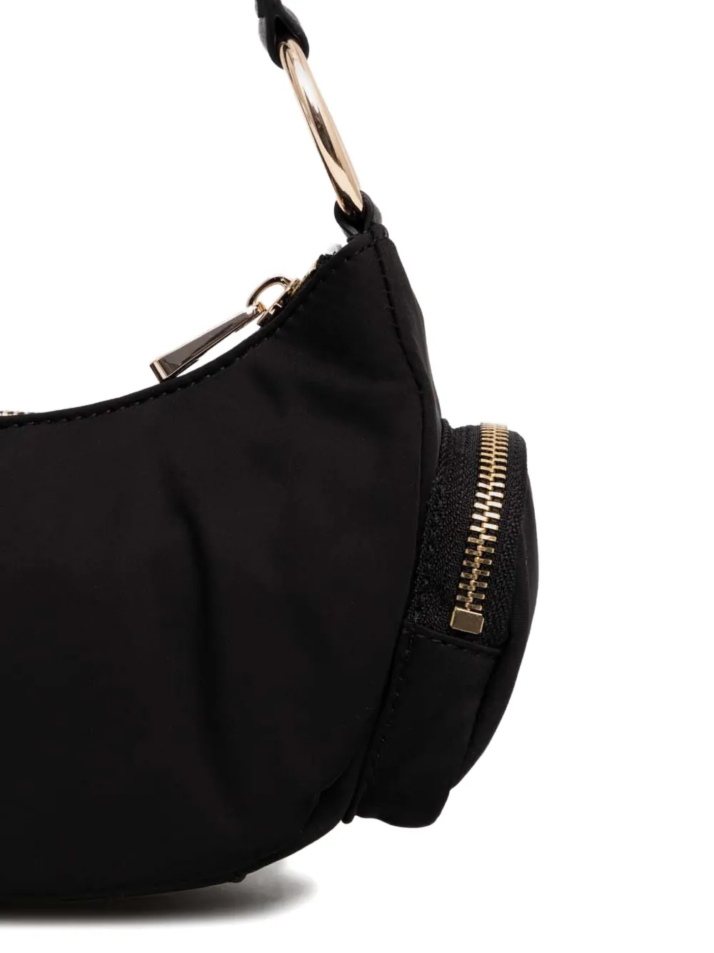 Guess Usa Logo-plaque Shoulder Bag In Black